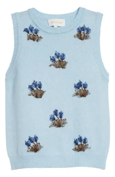 Shushu-tong Shushu/tong Embroidered Wool Blend Vest In Blue