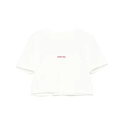 Shushu-tong Floral-appliqué T-shirt In White