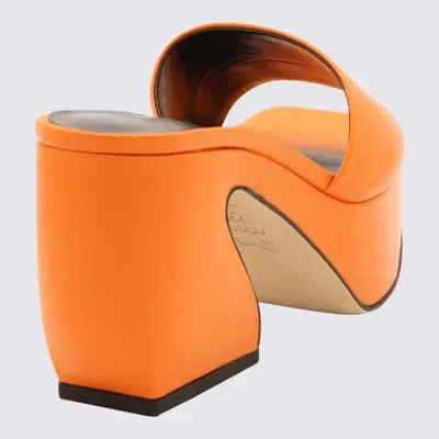 Si Rossi Flash Orange Leather Sandals