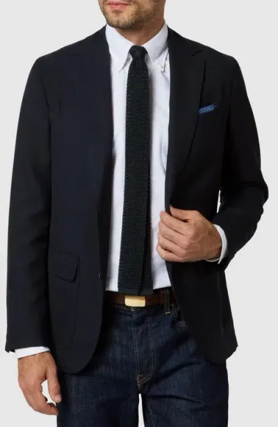 Sid Mashburn Ghost Solid Navy Textured Wool Sport Coat In Navy High-twist