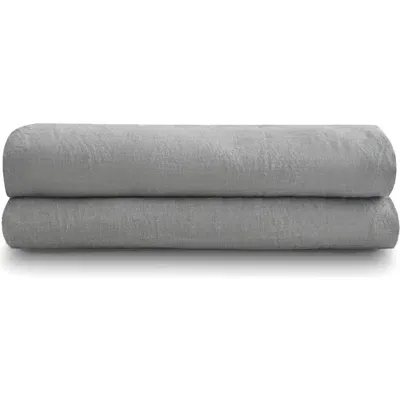 Sijo French Linen Flat Sheet In Dove