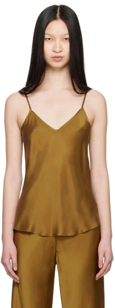 Silk Laundry Tan Bias-cut Camisole In Drought