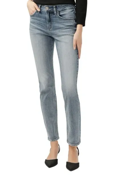 Silver Jeans Co. Avery Curvy High Waist Straight Leg Jeans In Indigo