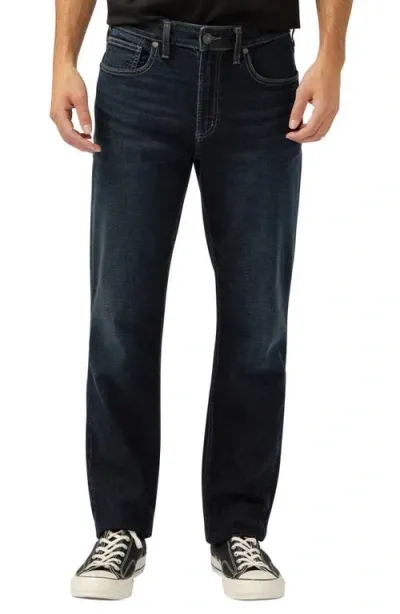 Silver Jeans Co. Eddie Athletic Fit Tapered Jeans In Indigo