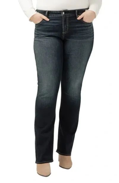 Silver Jeans Co. Elyse Mid Rise Slim Bootcut Jeans In Indigo