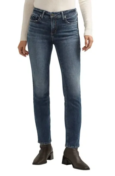 Silver Jeans Co. Elyse Straight Leg Jeans In Indigo