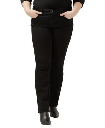 Silver Jeans Co. Plus Size Suki Mid Rise Curvy Fit Bootcut Jeans In Black