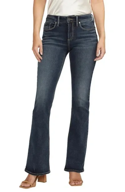 Silver Jeans Co. Suki Curvy Mid Rise Bootcut Jeans In Indigo