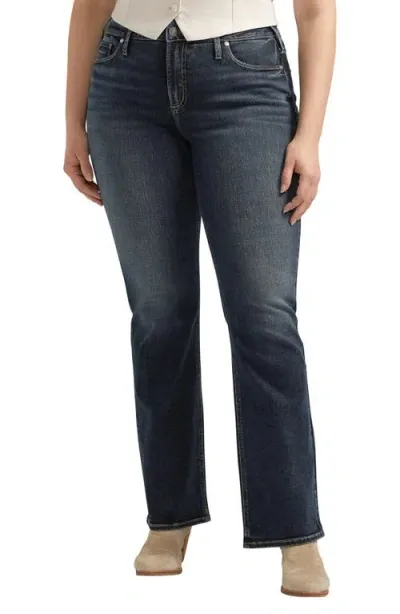 Silver Jeans Co. Suki Curvy Mid Rise Bootcut Jeans In Indigo