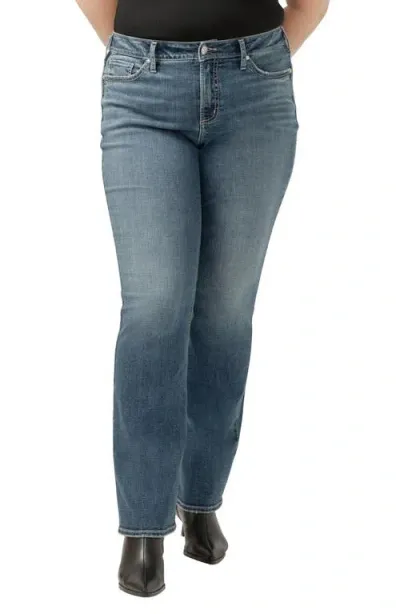 Silver Jeans Co. Suki Curvy Mid Rise Slim Bootcut Jeans In Indigo