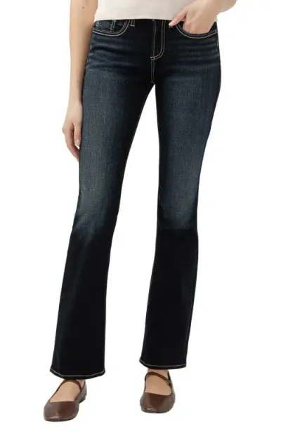 Silver Jeans Co. Suki Curvy Mid Rise Slim Bootcut Jeans In Indigo