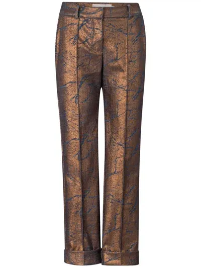 Silvia Tcherassi Garmet Cropped Trousers In Brown