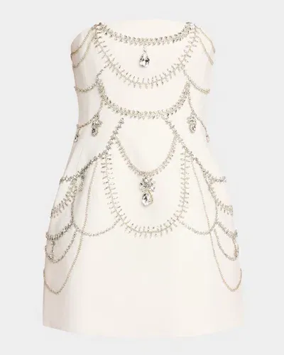 Simkhai Arta Embellished Strapless Mini Dress In Ivory