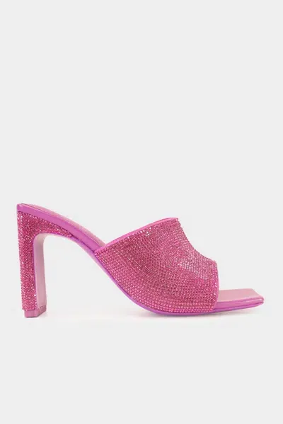 Simkhai Asia Heeled Crystal Mule In Opera Mauve In Pink