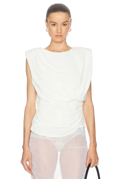 Simkhai Daton Draped Top In Ivory