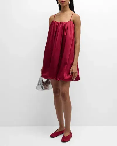 Simkhai India Sleeveless Bubble Mini Dress In Cherry