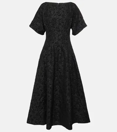 Simkhai Rosalie Jacquard Midi Dress In Black