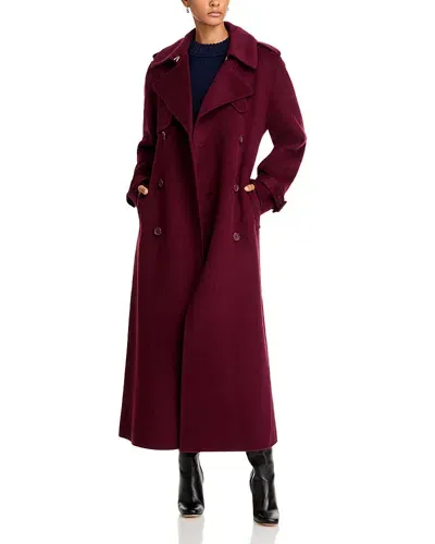 Simkhai Rumi Belted Wool Trench Coat In Red