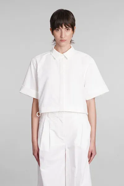 Simkhai Ryett Cropped Shirt In White