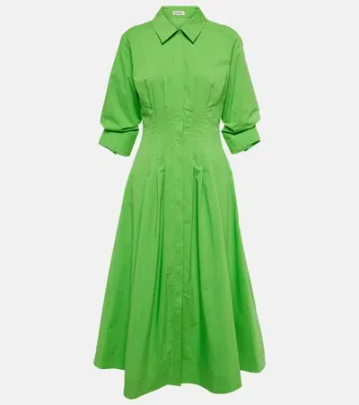 Simkhai Signature Jazz Poplin Shirt Dress In Green