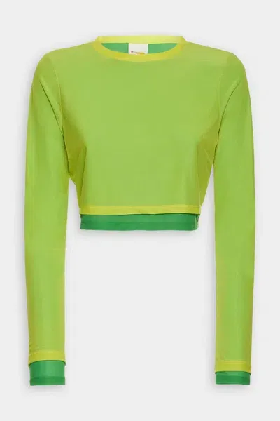 Simon Miller Green Mimsy Long Sleeve T-shirt In Lime