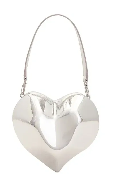 Simon Miller Tasche Molded Heart In Metallic Silver