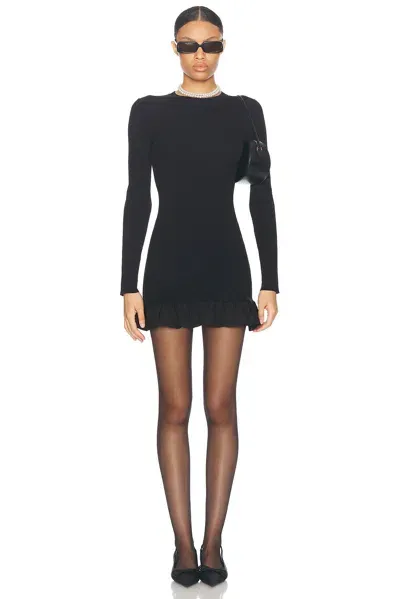 Simon Miller Otto Knit Poplin Combo Dress In Black