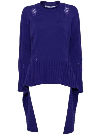 Simona Corsellini Drop-stitched Jumper In Purple