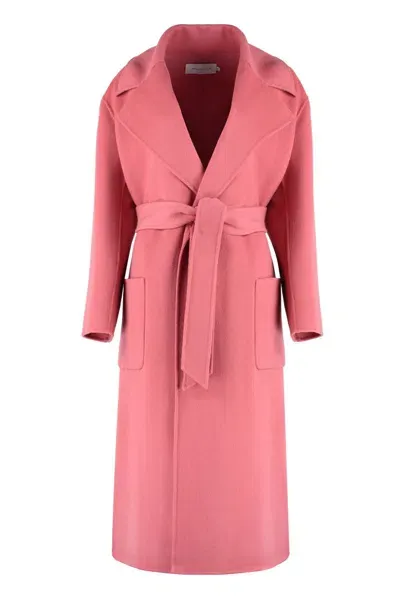 Simona Corsellini Wool Coat In Pink