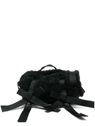 Simone Rocha Classic Bow Cross Body Bag In Black