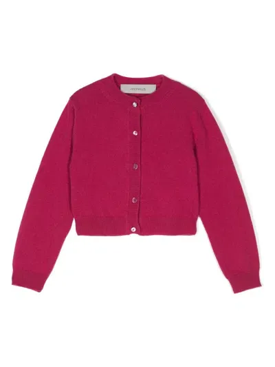 Simonetta Kids' Cashmere Cardigan In Pink