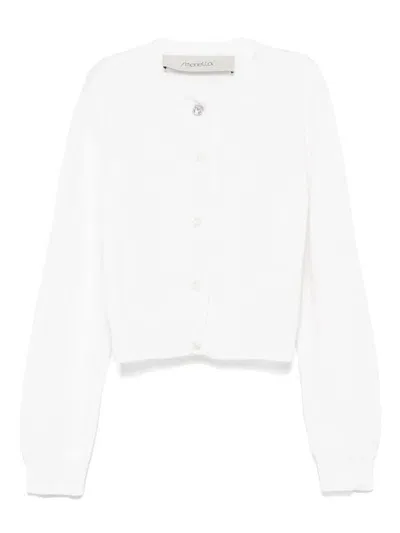 Simonetta Kids' Cashmere Cardigan In White