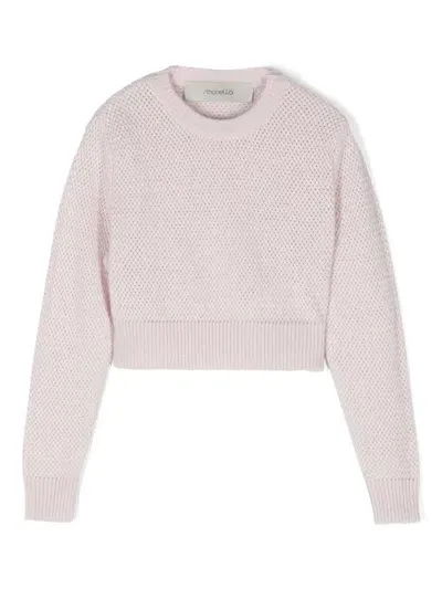 Simonetta Kids' Metallic Sweater In Pink