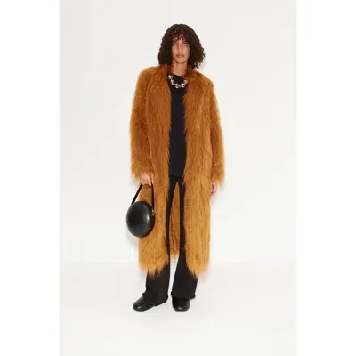 Simonmiller Lett Shaggy Faux Fur Coat In Wheat