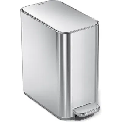 Simplehuman 5l Slim Step Trash Can In Brushed Stainless Steel