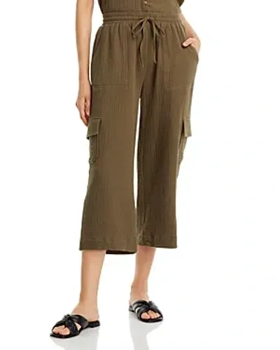 Single Thread Cotton Gauze Pants In New Olive