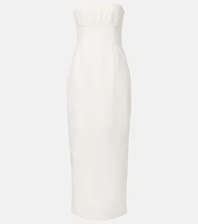 Sir Evalita Linen Bustier Maxi Dress In White