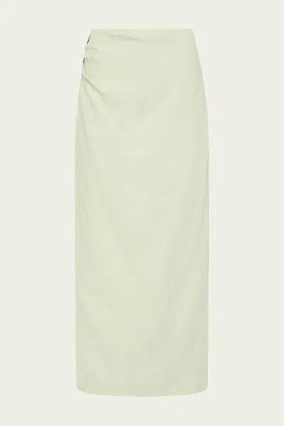 Sir Iris Asymmetric Midi Skirt In Light Sage