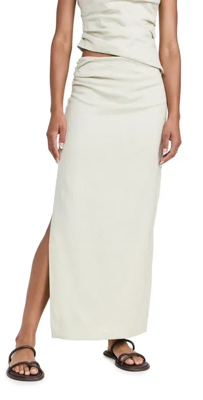 Sir Iris Asymmetric Midi Skirt Light Sage