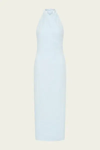 Sir Iris Halter Midi Dress In Light Blue