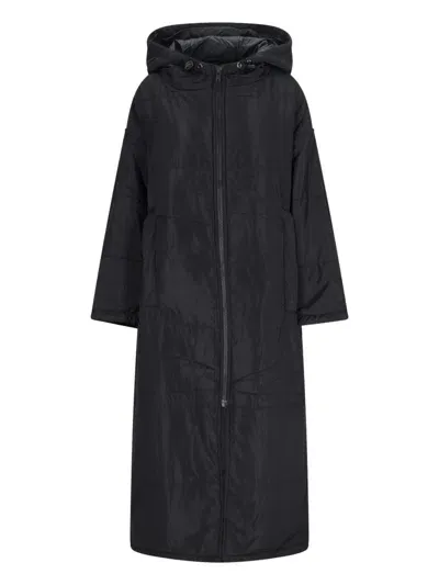 Sittingsuits 'black' Maxi Coat In Black  