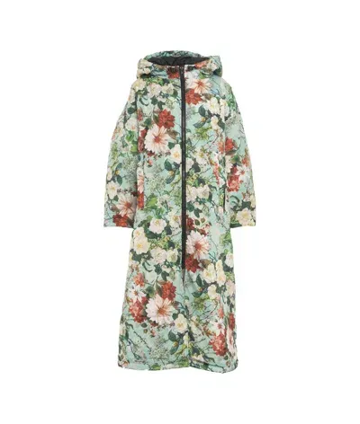 Sittingsuits 'green Tea' Maxi Coat In Multicolor