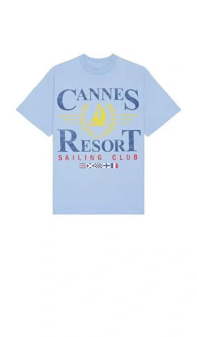 Sixthreeseven Cannes Heavyweight Tee In Periwinkle