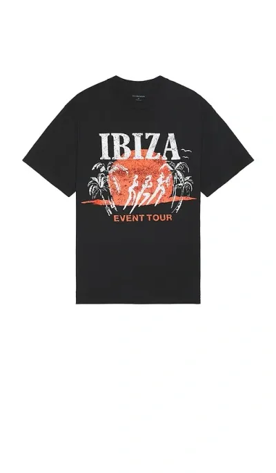 Sixthreeseven Ibiza Tour Heavyweight Tee In Pirate Black