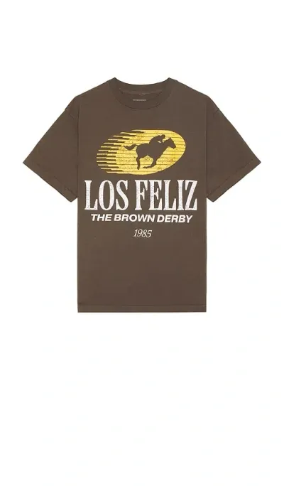 Sixthreeseven Los Feliz Heavyweight Tee In Espresso