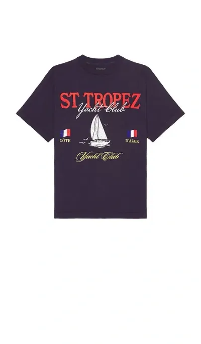 Sixthreeseven St. Tropez Yacht Heavyweight Tee In Peacoat