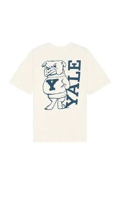 Sixthreeseven Yale Bulldog Tee In Sand