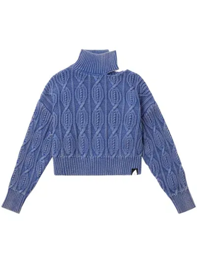 Sjyp Cut-out Jumper In Blue