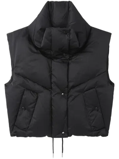 Sjyp Quilted Gilet In Schwarz