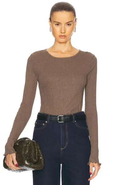 Skall Studio Edie Top In Brown Melange